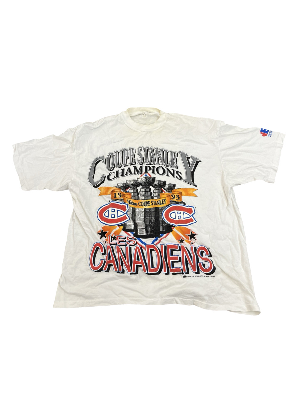 Vtg 1993 Montreal Canadiens Stanley Cup Champions T Shirt Bulletin Athletic XL